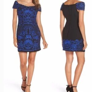 - Foxiedox Betina Embroidered Black and Blue dress size 2